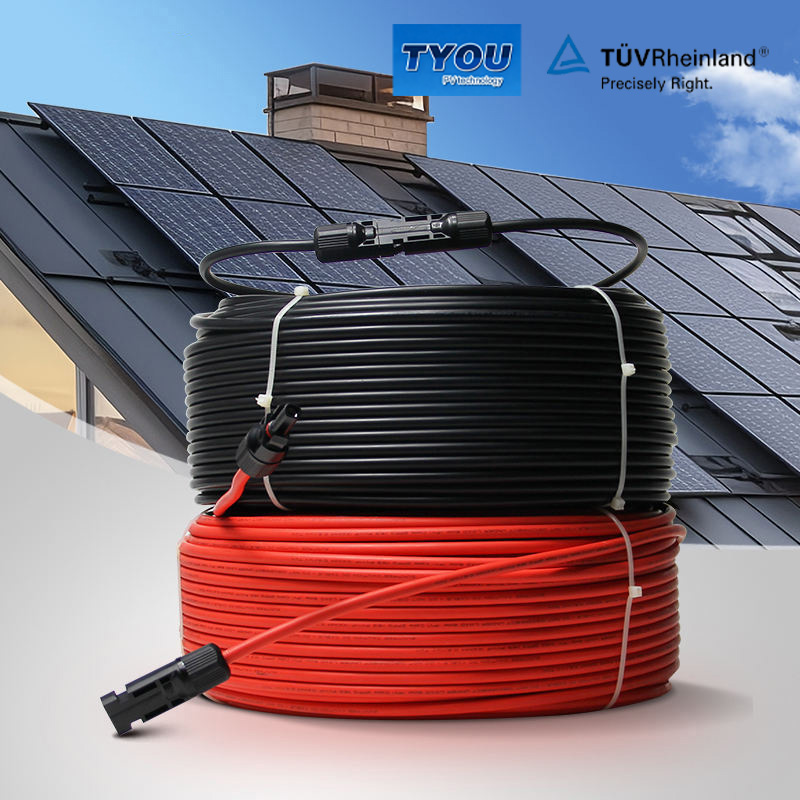 sq 6mm cable with solar connector mc4 male and female